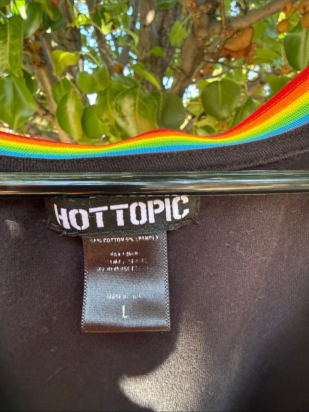 Hot Topic Black Tank with Rainbow Trim & "Equality" Script - Picture 5 of 6